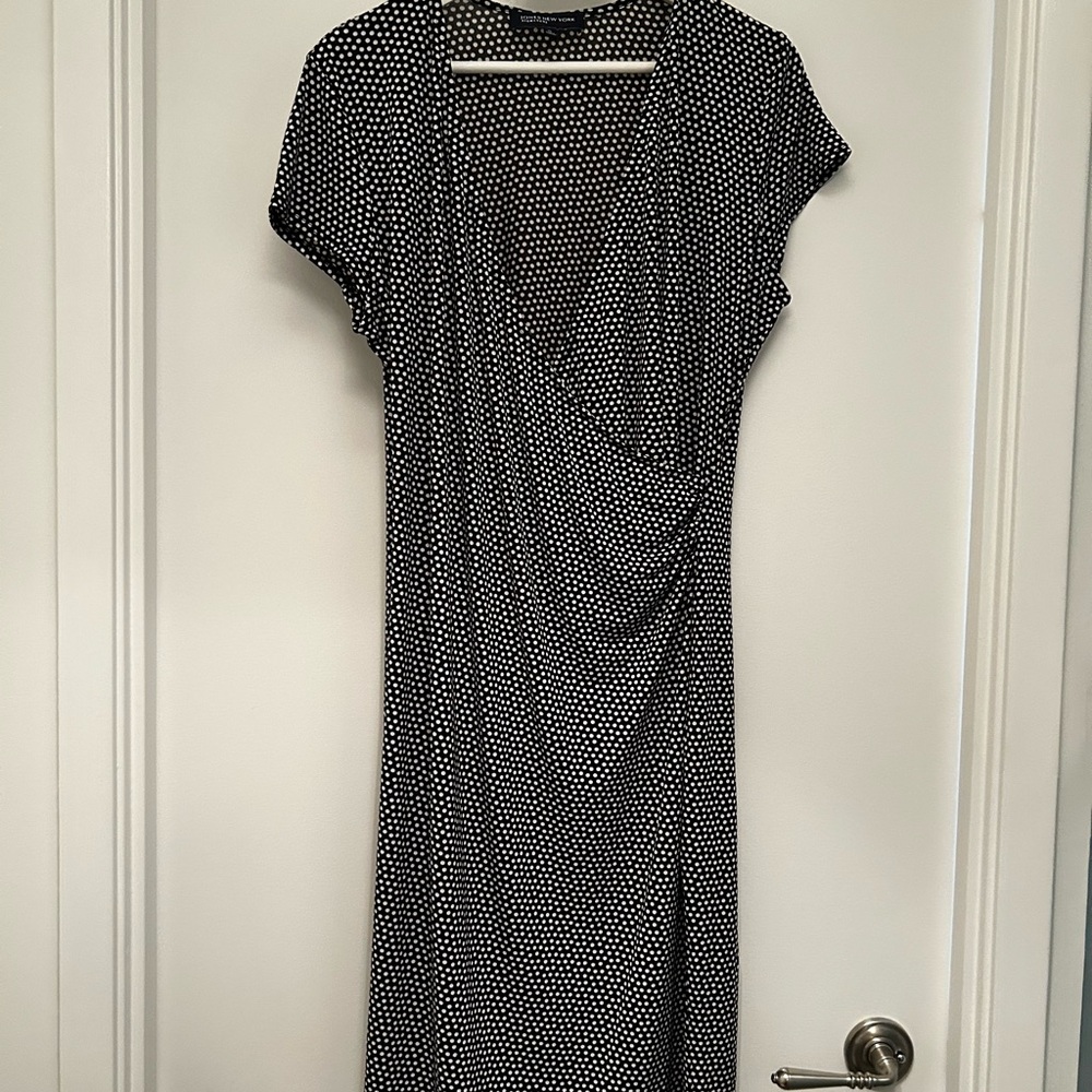 Jones New York Black and White Midi Dress